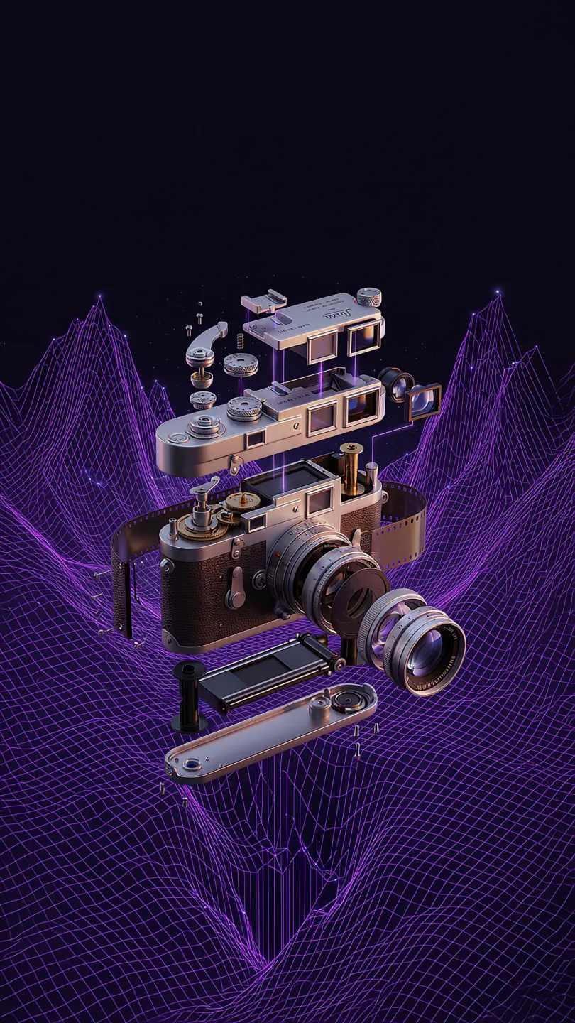 A cinema camera coming together, piece by piece